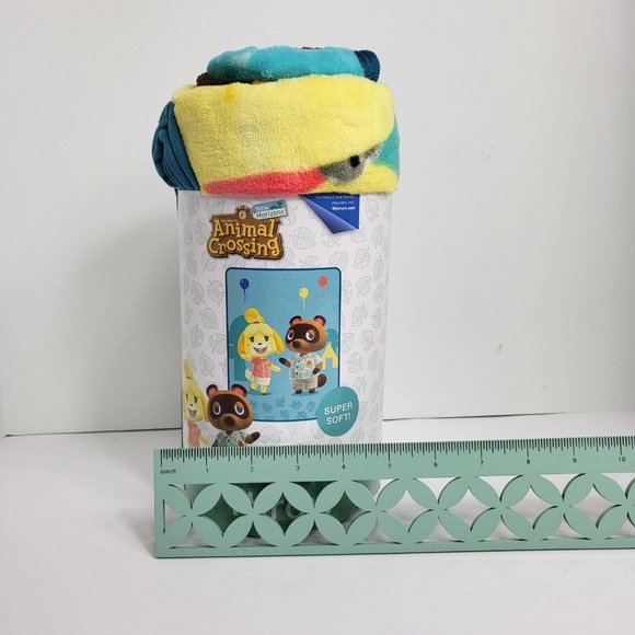 Animal Crossing New Horizons Super Soft Throw Plush Blanket 46" X 60" Nintendo - Picture 10 of 13